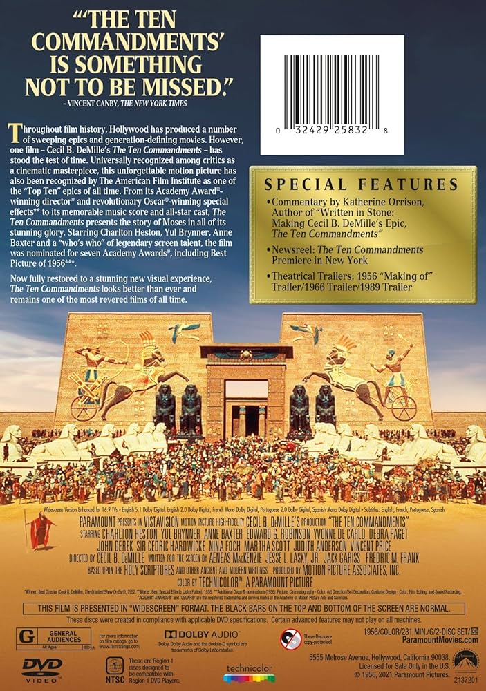 Amazon.co.jp: Ten Commandments [DVD] [Import] : Charlton